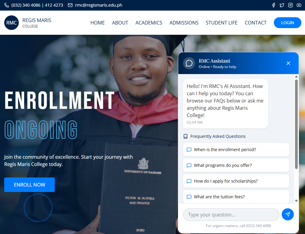 Regis-Maris Enrollment